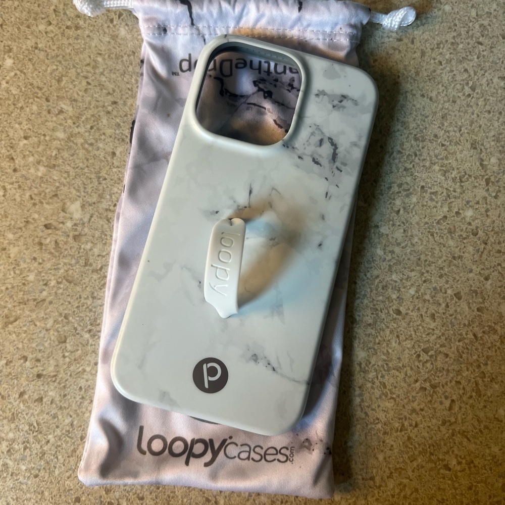 White marble loopy case iPhone 13 Pro